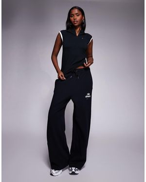 Nike Phoenix Fleece High Waisted Wide Leg Joggers - Blue
