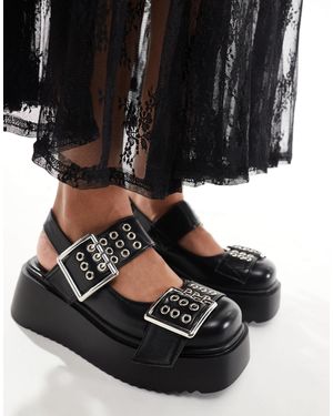 LAMODA – on your side – flatform-mary-jane-schuhe - Schwarz