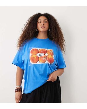 ASOS Asos Design Curve Calypso Beach Short With Lace Trim - Blue