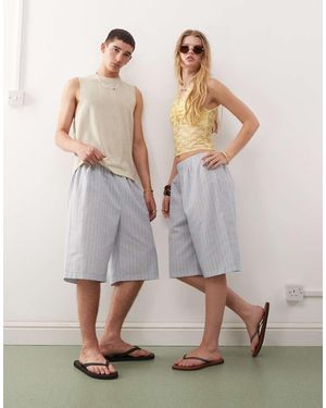 Reclaimed Vintage Unisex Oversized Longline Shorts - Grey