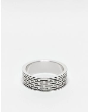 ASOS Woven Basket Band Ring - White