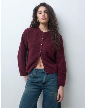 & Other Stories Alpaca And Wool Cardigan With Button Front - Red