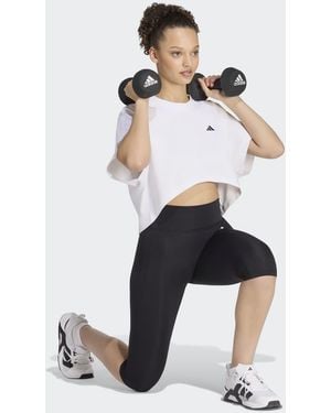 adidas Originals Optime Essentials Capri leggings - White