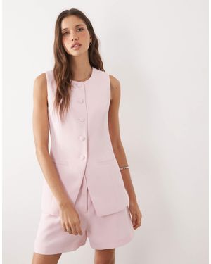 Nobody's Child Immy Longline Cinched Detail Waistcoat - Pink
