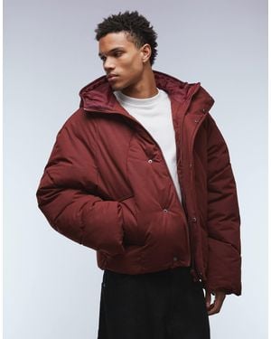 ASOS Oversized Hooded Puffer Jacket - Red