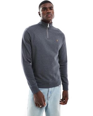 Farah Jim Quarter Zip Sweatshirt - Blue