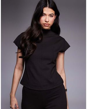 River Island Seam Detail Top Co-ord - Black