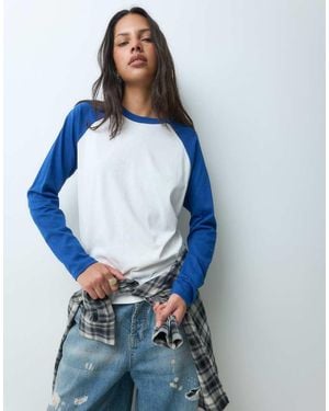 JJXX T-Shirt Met Lange Raglanmouwen - Blauw