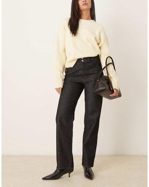 ASOS Vaqueros Añil De Pernera Recta Con Cinturilla Doble De - Neutro