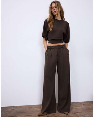 Stradivarius Zachte Nette Broek - Bruin