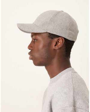ASOS Felt Baseball Cap - Grey