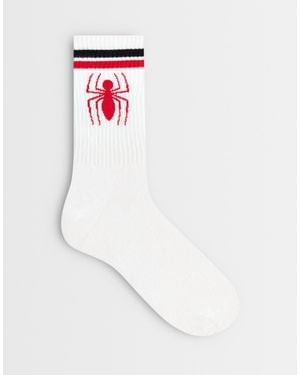 ASOS Socks With Spiderman Graphic - White