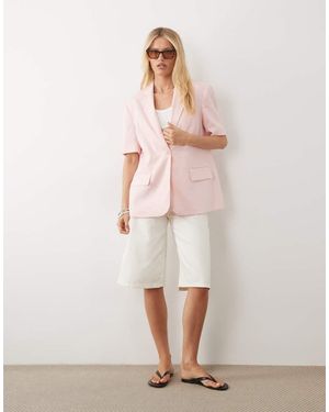 ASOS Co-Ord Set Met Blazer Met Korte Mouwen - Roze
