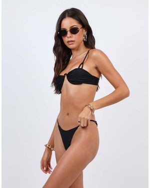 SIMMI Thin Strap Bikini Bottoms - Black