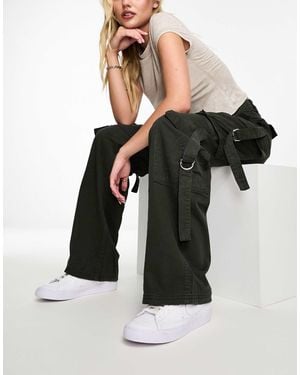 Bershka Octopus Cargo Pants - Black