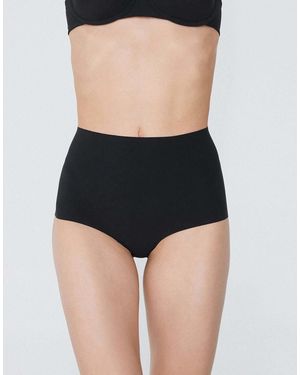 Tezenis High-Waist Laser-Cut French Knickers - Black