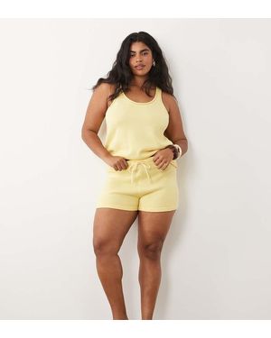 ASOS Asos Design Curve Cotton Blend Shorts - Yellow