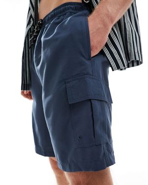 New Look Cargo Swim Shorts - Blue