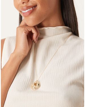 ASOS Collier à pendentif effet fondu - Marron