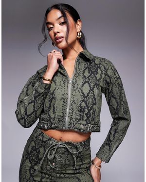 Liquor N Poker – cropped-jacke - Grau