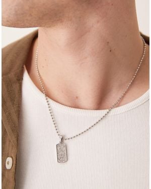 ASOS – farbene halskette mit hundeanhänger mit strass - Natur