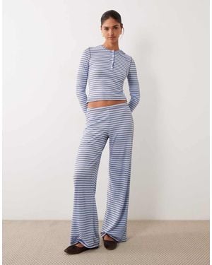 ASOS Wide Leg Co-Ord Trousers - Blue