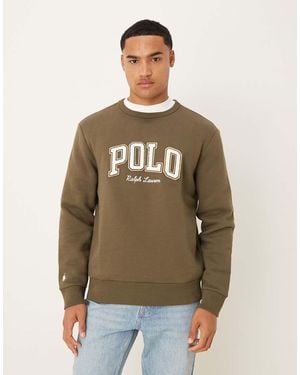 Polo Ralph Lauren Large Collegiate Script Logo Fleece Sweatshirt - Green