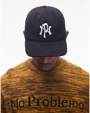 No Problemo Logo Corduroy Cotton Cap - Blue