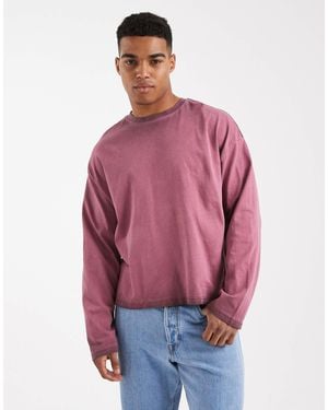 Cotton On Relaxed Fit Y2k Long Sleeve Top - Red