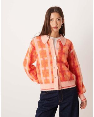 Jdy Geruit Vest Met Polokraag - Oranje