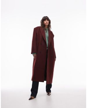 TOPSHOP Premium Formal Coat With Wool - Purple