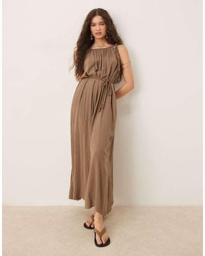Jdy Tie Detail Strappy Maxi Dress - Natural