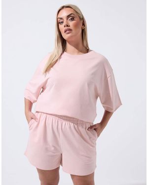 Yours Clothing Cotton Shorts - Pink
