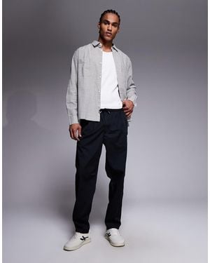 River Island Loose Fit Elasticated Pull On Trousers - Grey