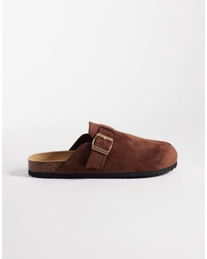 SEQWL Soda - sabots style mules à enfiler à boucle - fauve foncé - Marron