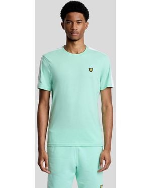 Lyle & Scott Ss T-Shirts Jacquard Tape T-Shirt - Green