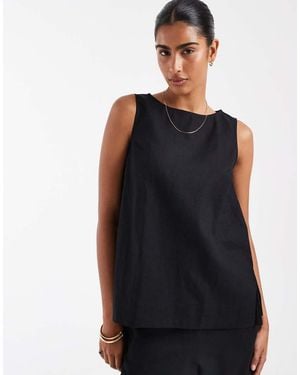 Gap Co-ord Vest Linen Mix Top - Black