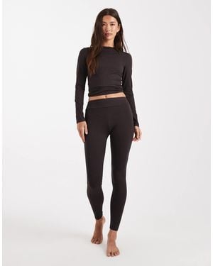 Miss Selfridge Sculpted leggings - Brown