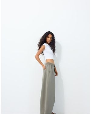 Stradivarius Wide-leg jogger Trousers - White