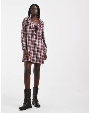 ONLY Collar Detail Mini Dress - Red