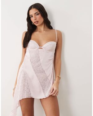 Oh Polly – minikleid aus hochwertigem satin - Pink