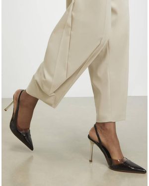 River Island Sling Back Court Heels - Natural