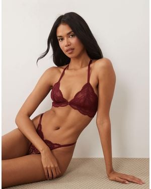 ASOS – lola – triangel-bh aus spitze - Braun