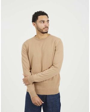 Brave Soul Crew Neck Knitted Jumper - Natural
