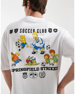 ASOS Oversized T-Shirt With The Simpson Print - Grey