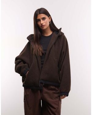 Carhartt Limn Zip Through Fleece Jacket - Brown