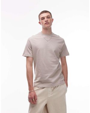 Mango T-Shirt Regular Fit Color Pietra Testurizzata - Grigio