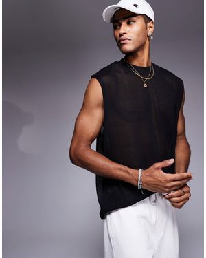 ASOS Oversized Textured Tank - Black