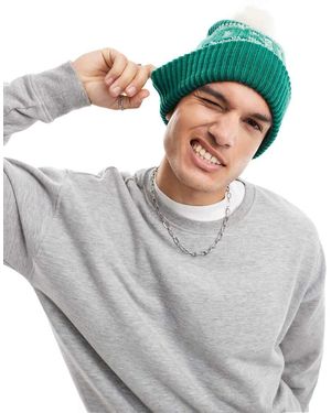 The North Face Gorro Con Pompón Y Logo De Estilo Retro De - Gris