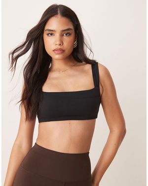 Tala Dayflew - soutien-gorge bandeau à bretelles froncées - Noir